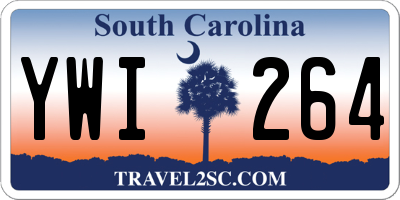 SC license plate YWI264