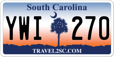 SC license plate YWI270