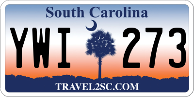 SC license plate YWI273