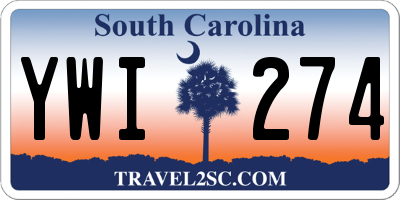 SC license plate YWI274