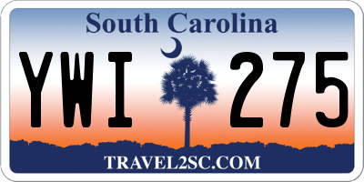 SC license plate YWI275