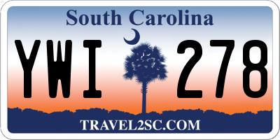 SC license plate YWI278