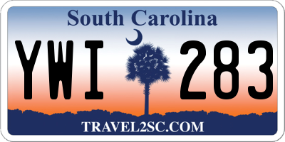 SC license plate YWI283