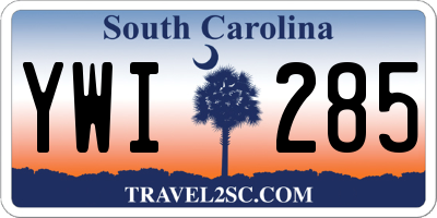 SC license plate YWI285
