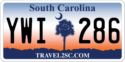 SC license plate YWI286
