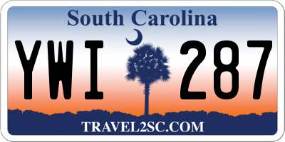 SC license plate YWI287