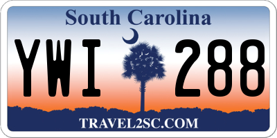 SC license plate YWI288
