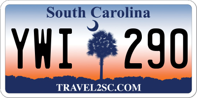 SC license plate YWI290