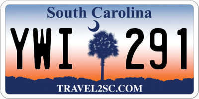 SC license plate YWI291