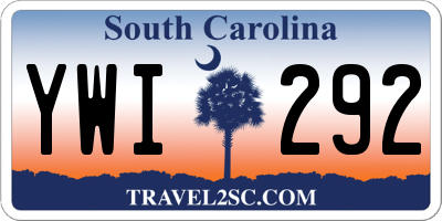 SC license plate YWI292