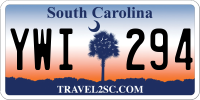 SC license plate YWI294