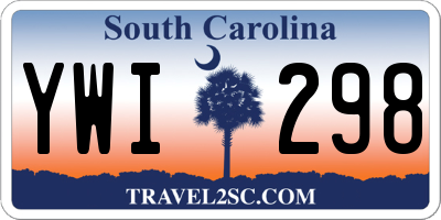 SC license plate YWI298