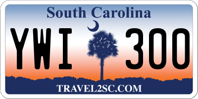 SC license plate YWI300