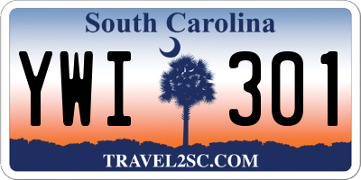 SC license plate YWI301
