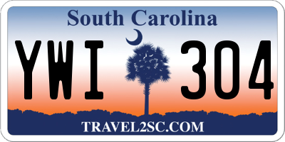 SC license plate YWI304