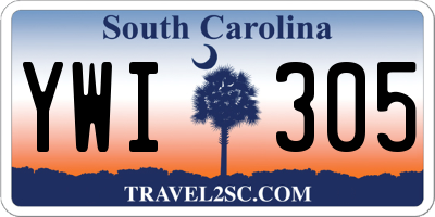 SC license plate YWI305