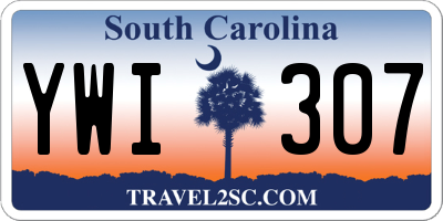 SC license plate YWI307