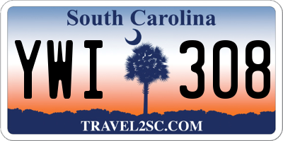 SC license plate YWI308