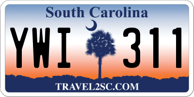 SC license plate YWI311