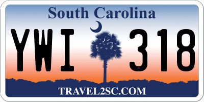 SC license plate YWI318