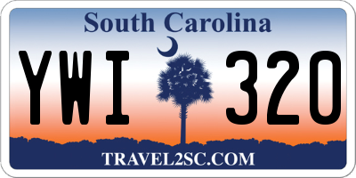 SC license plate YWI320