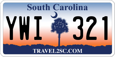 SC license plate YWI321