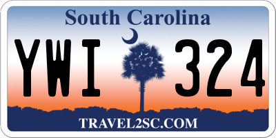 SC license plate YWI324
