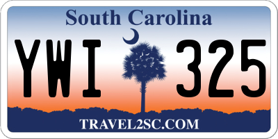 SC license plate YWI325