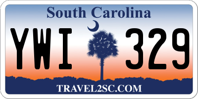 SC license plate YWI329