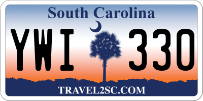 SC license plate YWI330