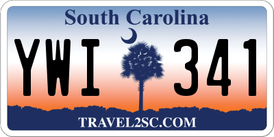 SC license plate YWI341