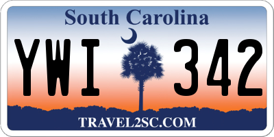 SC license plate YWI342