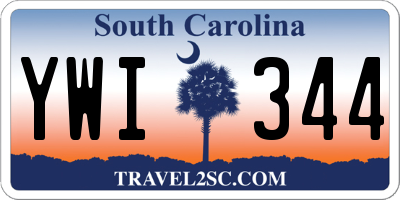 SC license plate YWI344