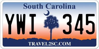 SC license plate YWI345