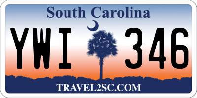 SC license plate YWI346