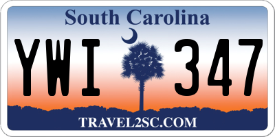 SC license plate YWI347