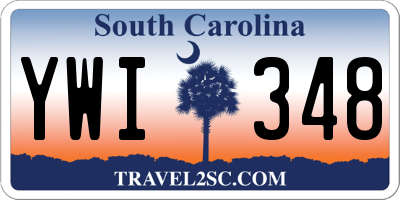 SC license plate YWI348