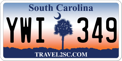 SC license plate YWI349