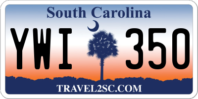 SC license plate YWI350