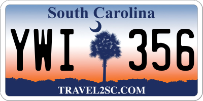 SC license plate YWI356