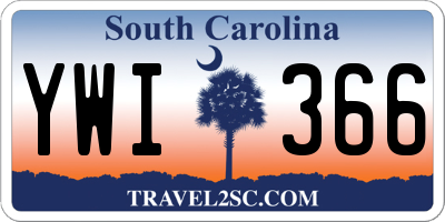 SC license plate YWI366