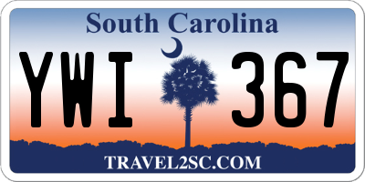 SC license plate YWI367