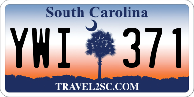 SC license plate YWI371