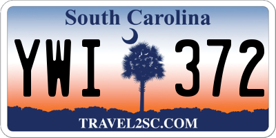 SC license plate YWI372