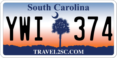 SC license plate YWI374