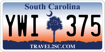 SC license plate YWI375