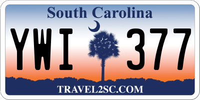 SC license plate YWI377