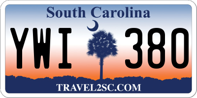 SC license plate YWI380