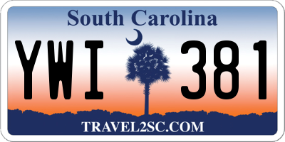 SC license plate YWI381