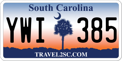 SC license plate YWI385